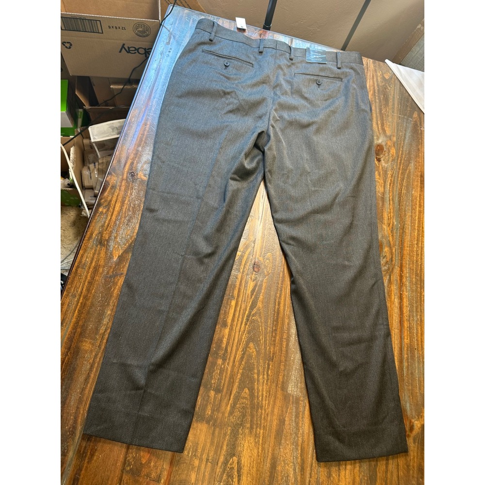 Banana Republic Mens Tailored Fit Dress Pants 38x32 Charcoal Grey Tapered Leg - Picture 7 of 7